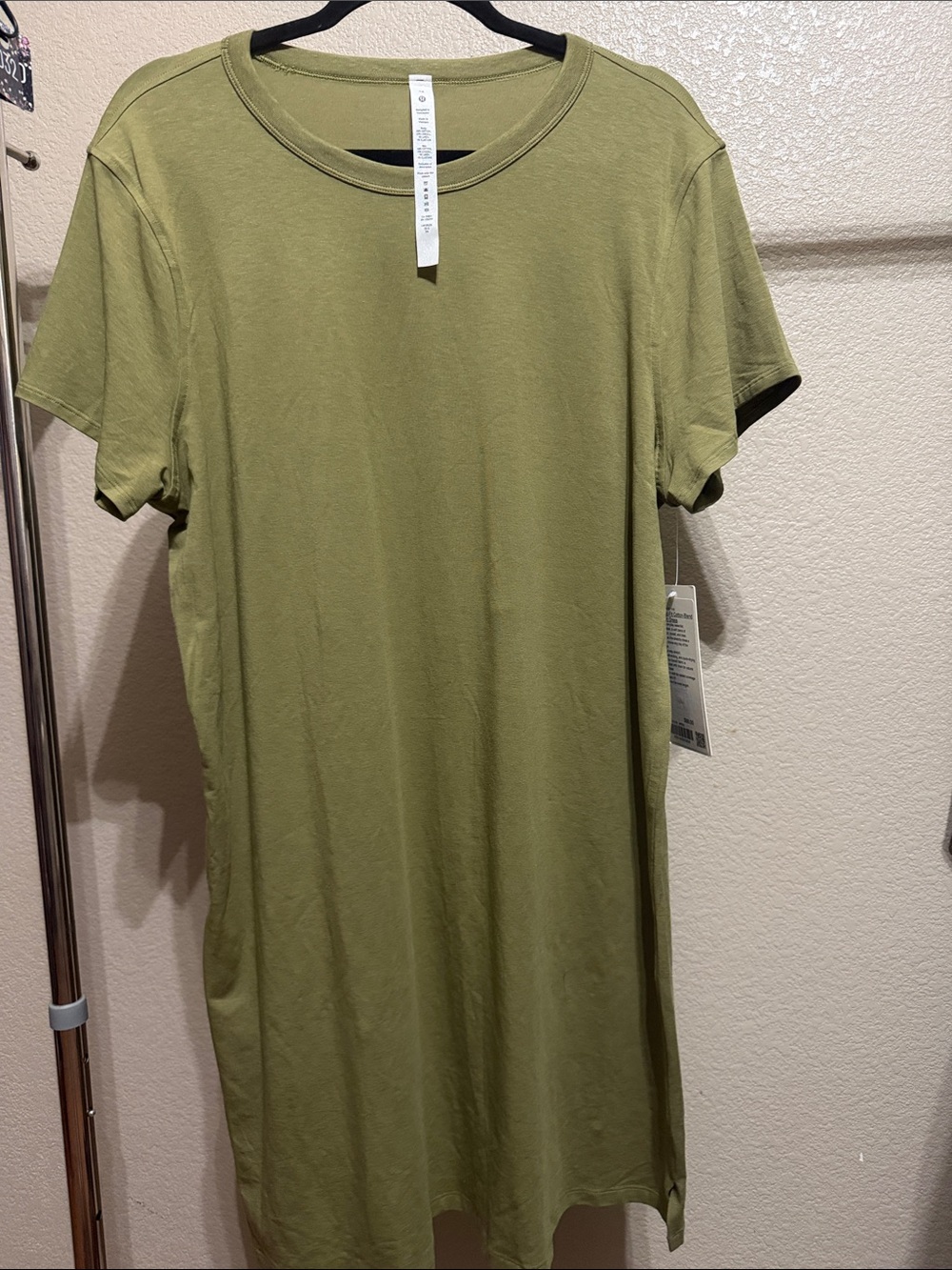 lululemon athletica Olive Green Short Sleeve Midi Dress 14